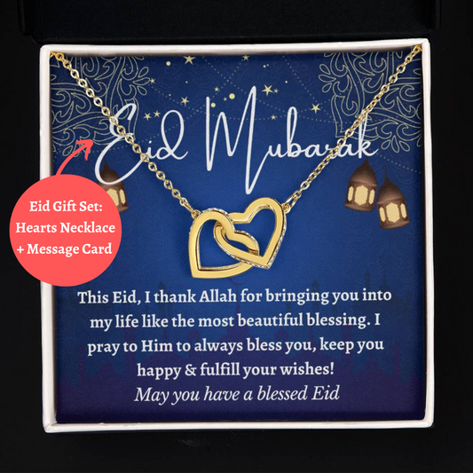 [Almost Sold Out] Eid Mubarak Gift - Interlocking Hearts Necklace