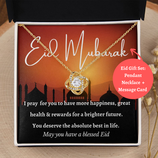 [Almost Sold Out] Eid Mubarak Gift Set - 18k Gold Love Knot Necklace