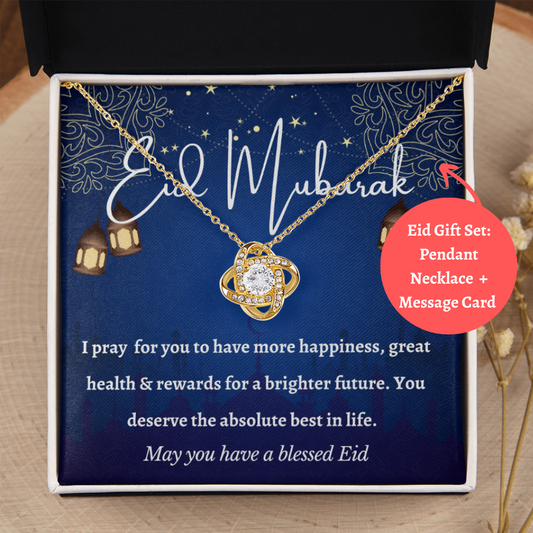[Almost Sold Out] Eid Mubarak Gift Set - 18k Gold Love Knot Necklace