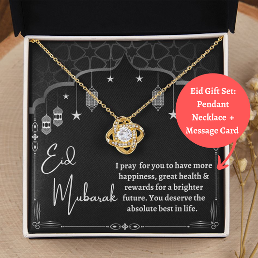 [Almost Sold Out] Eid Mubarak Gift Set - 18k Gold Love Knot Necklace