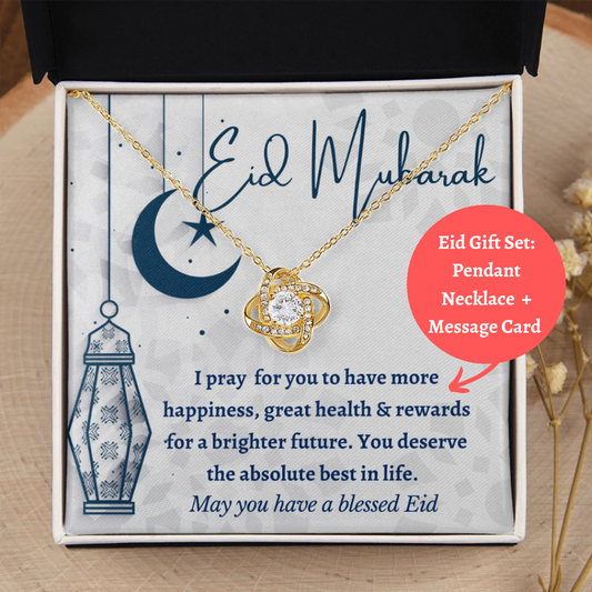 [Almost Sold Out] Eid Mubarak Gift Set - 18k Gold Love Knot Necklace