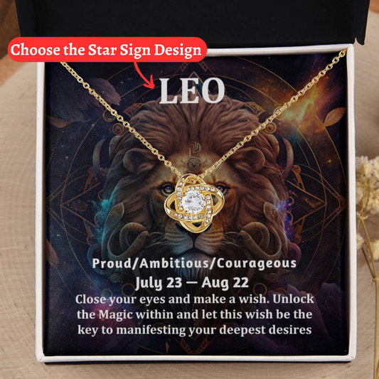 [Almost Sold Out] Star Sign Gift - 18k Gold Love Knot Necklace