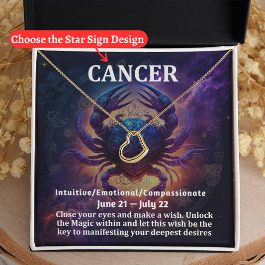 [Almost Sold Out] Cancer Sign Gift - Delicate Heart Necklace