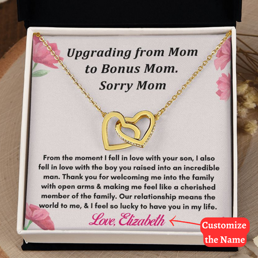 [Almost Sold Out] Bonus Mom - 18k Gold Interlocking Hearts Necklace