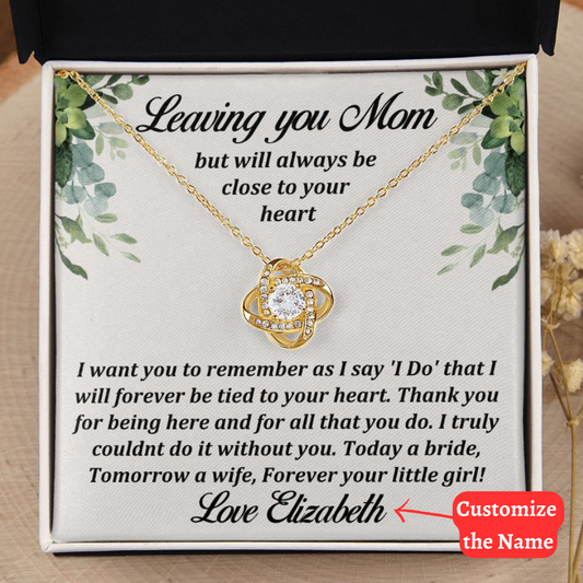 [Almost Sold Out] Mother of the Bride Gift - 18k Gold Love Knot Necklace