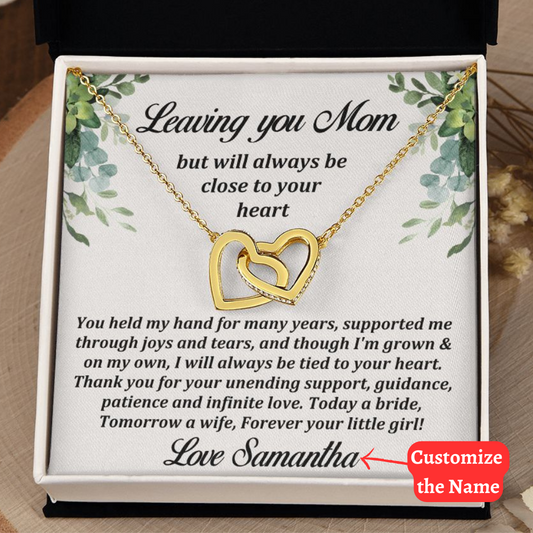 [Almost Sold Out] Personalized Mother of the Bride Gift - 18k Gold Interlocking Hearts Necklace