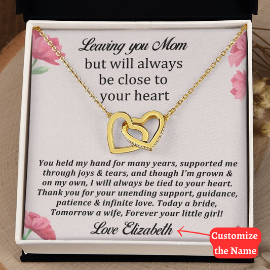 [Almost Sold Out] Personalized Mother of the Bride Gift - 18k Yellow Gold Interlocking Hearts Necklace