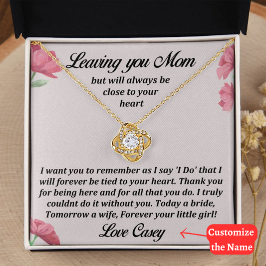 [Almost Sold Out] Personalized Mother of the Bride - 18k Gold Love Knot Necklace