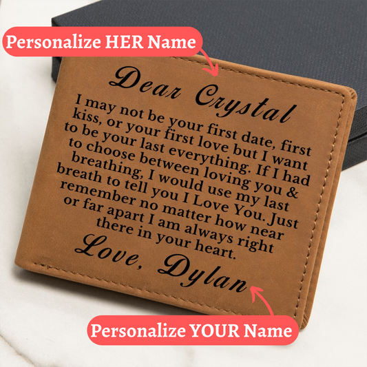 [Almost Sold Out] Personalized Leather Wallet Gift for Girl