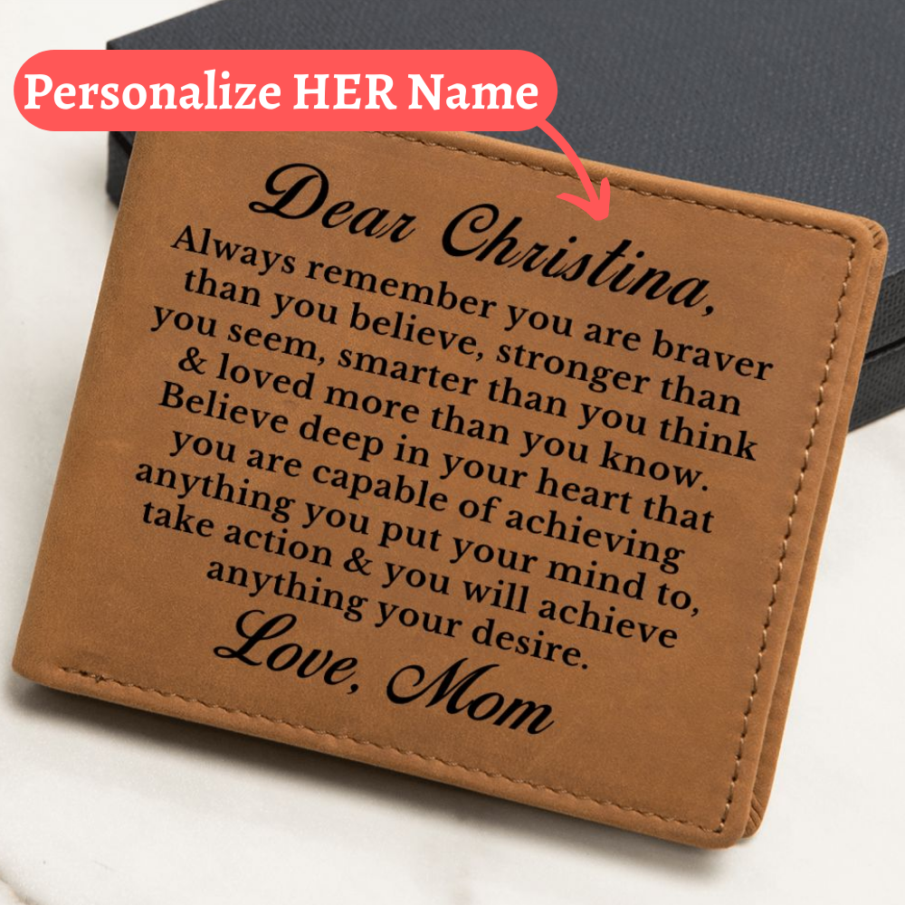 [Almost Sold Out] Personalized Leather Wallet Gift for Her