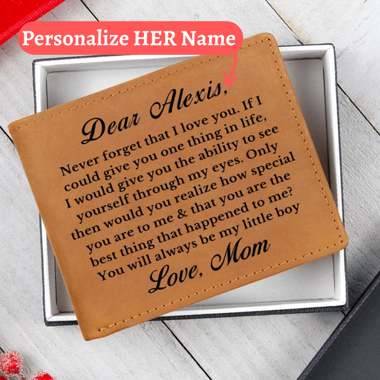[Almost Sold Out] Personalized Leather Wallet Gift for Her