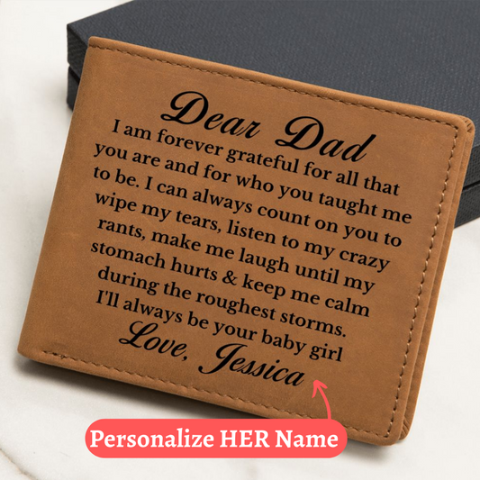 [Almost Sold Out] Personalized Dad Leather Wallet