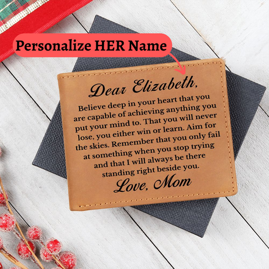 [Almost Sold Out] Personalized Daughter Leather Wallet
