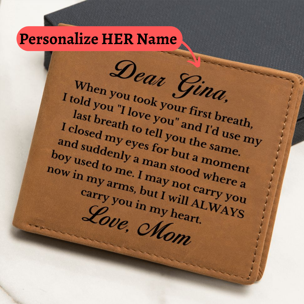 [Almost Sold Out] Personalized Daughter Leather Wallet