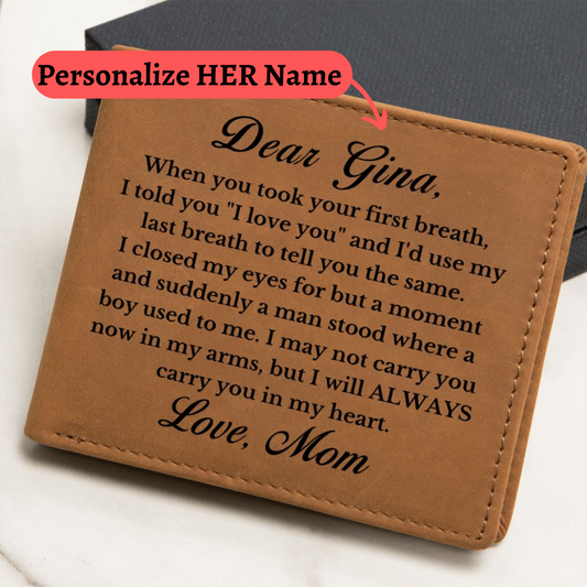 [Almost Sold Out] Personalized Daughter Leather Wallet