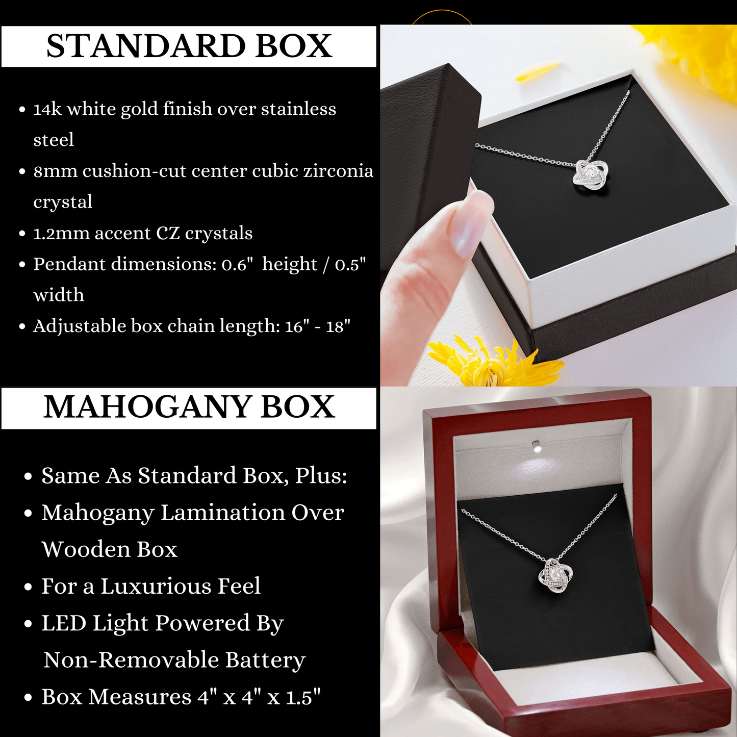 [Almost Sold Out] Personalized Bridesmaid Proposal Gift - Love Knot Necklace