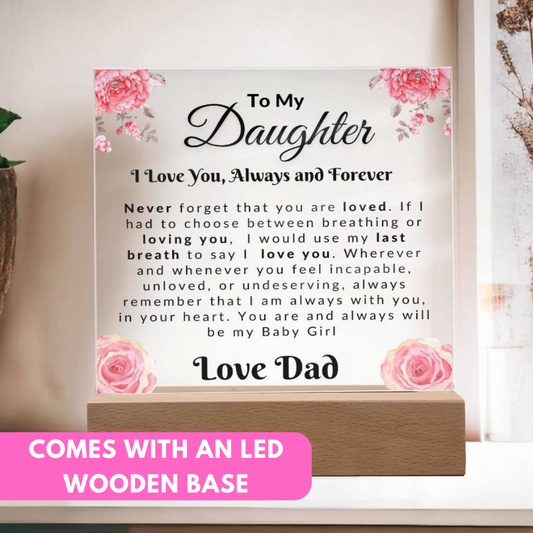 Almost Sold Out - To Dad From Daughter - Acrylic Plaque With Stand