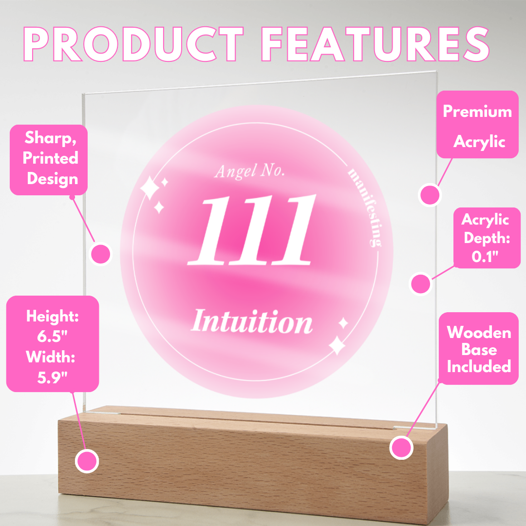 [Almost Sold Out] Personalized Angel Numbers Acrylic Plaque