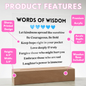 [Almost Sold Out] Blue Words of Wisdom - Acrylic Square Plaque