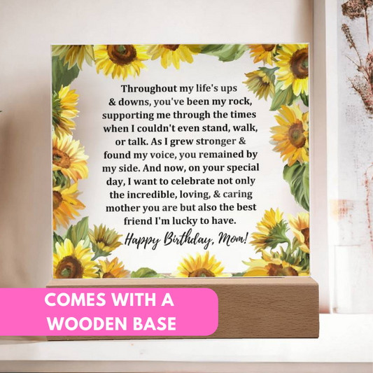 [Almost Sold Out] Happy Birthday Mom - Acrylic Square Plaque