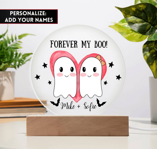 [Almost Sold Out] Personalized Forever My Boo Printed Circle Acrylic Plaque