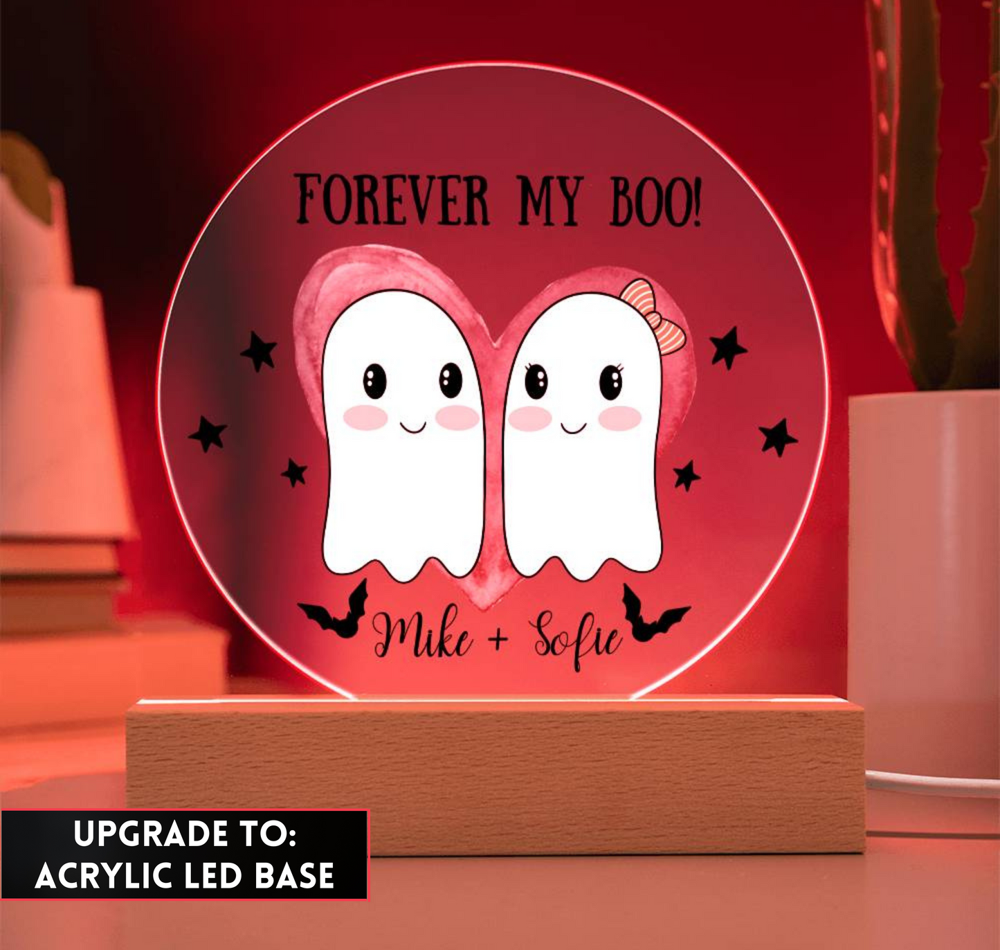 [Almost Sold Out] Personalized Forever My Boo Printed Circle Acrylic Plaque