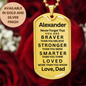 My Son Braver - Dog Tag Necklace