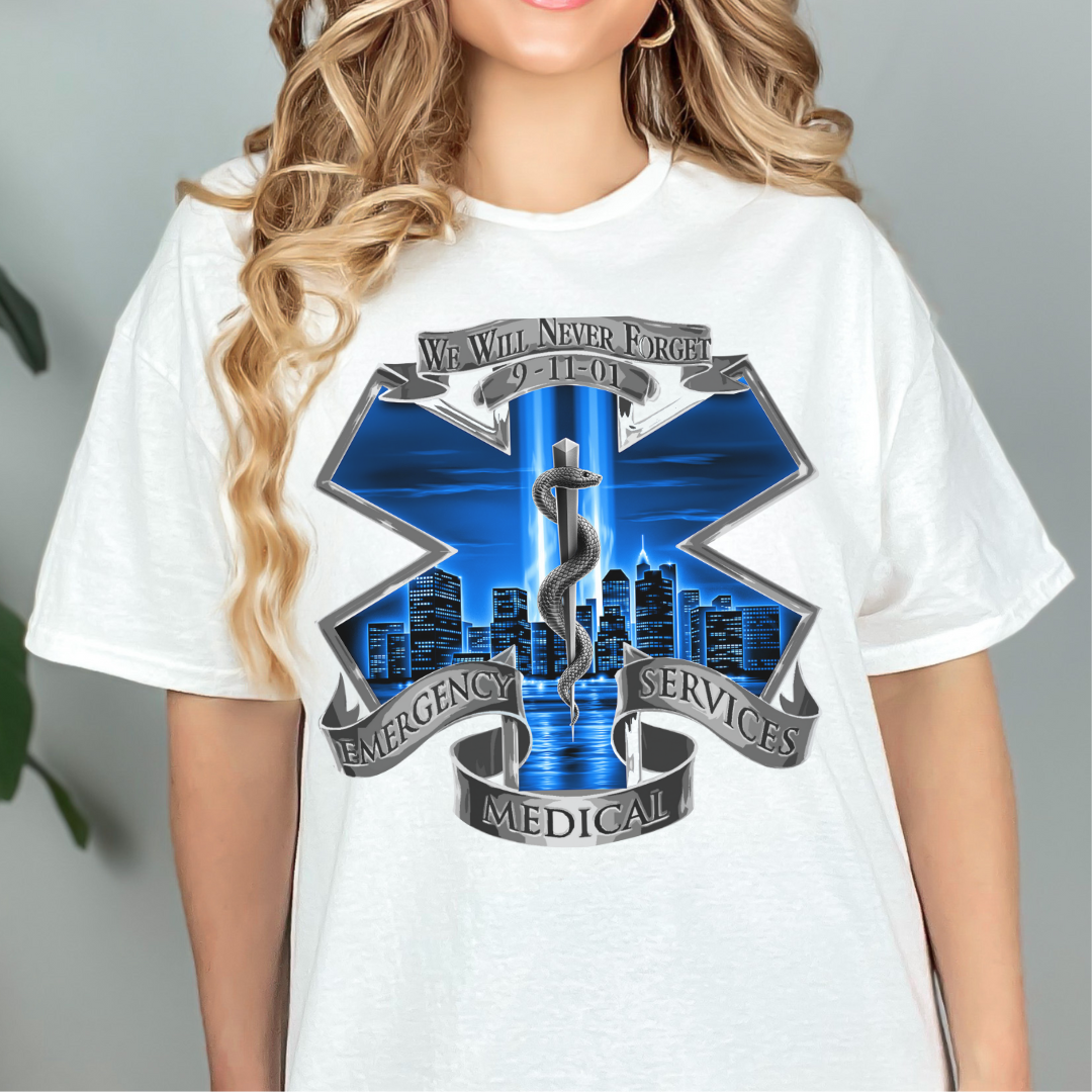 [Almost Sold Out] 9.11 We Will Never Forget Medical Emergency Services T-Shirt