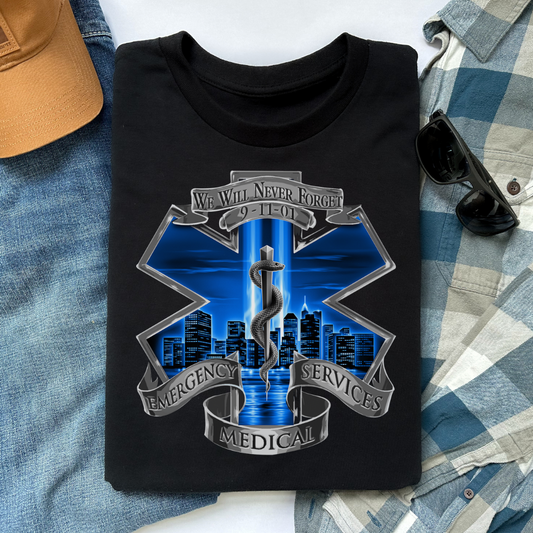 [Almost Sold Out] 9.11 We Will Never Forget Medical Emergency Services T-Shirt