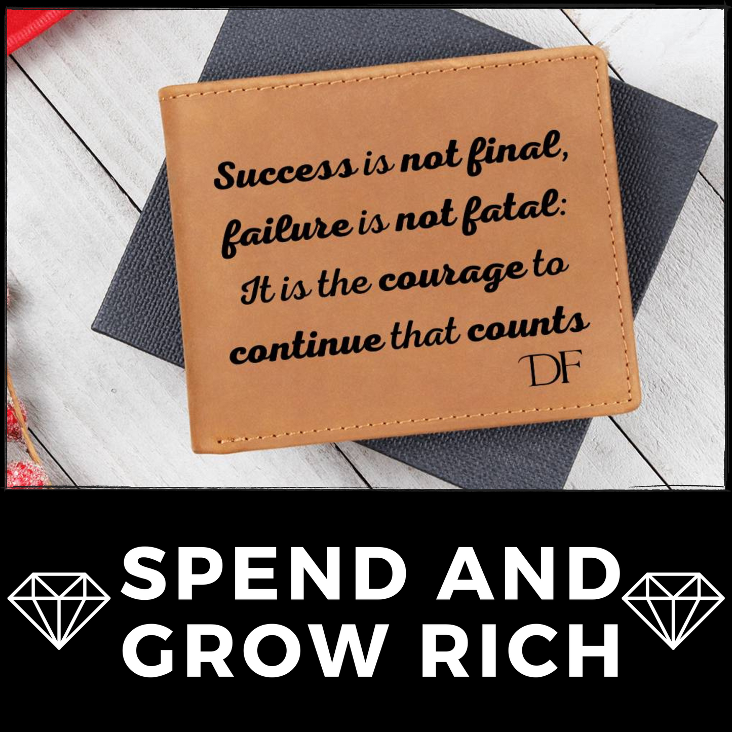 [Almost Sold Out] Personalized Courage Continues To Grow - Gender Neutral Leather Wallet