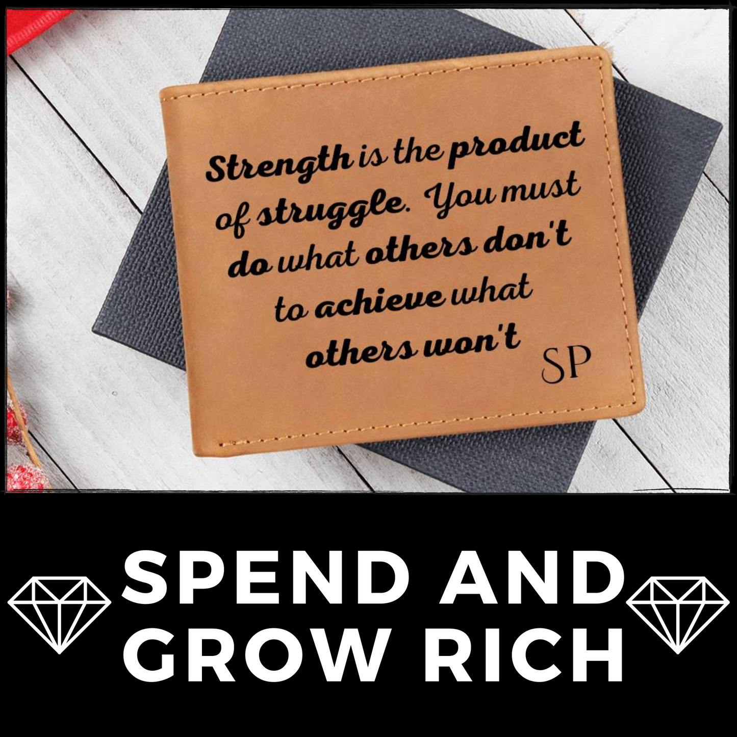 [Almost Sold Out] Personalized You Must Do What Others Don't - Gender Neutral Leather Wallet