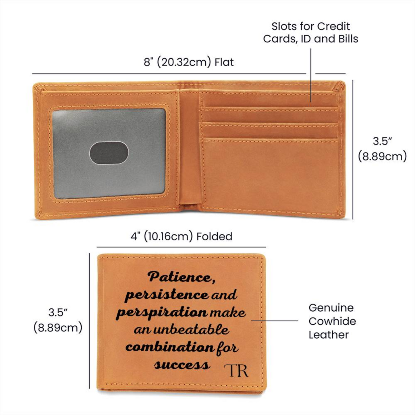 [Almost Sold Out] Personalized Keys To Success - Gender Neutral Leather Wallet