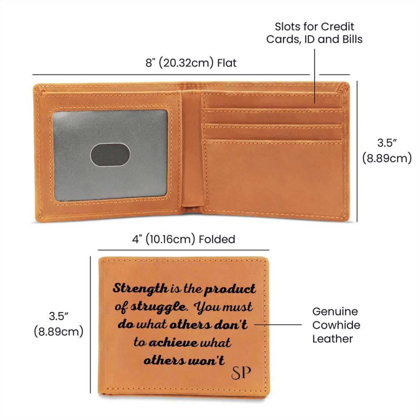 [Almost Sold Out] Personalized You Must Do What Others Don't - Gender Neutral Leather Wallet