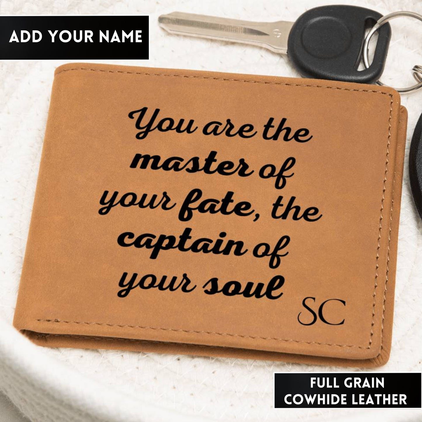 [Almost Sold Out] Personalized You Are The Master Of Your Fate - Gender Neutral Wallet