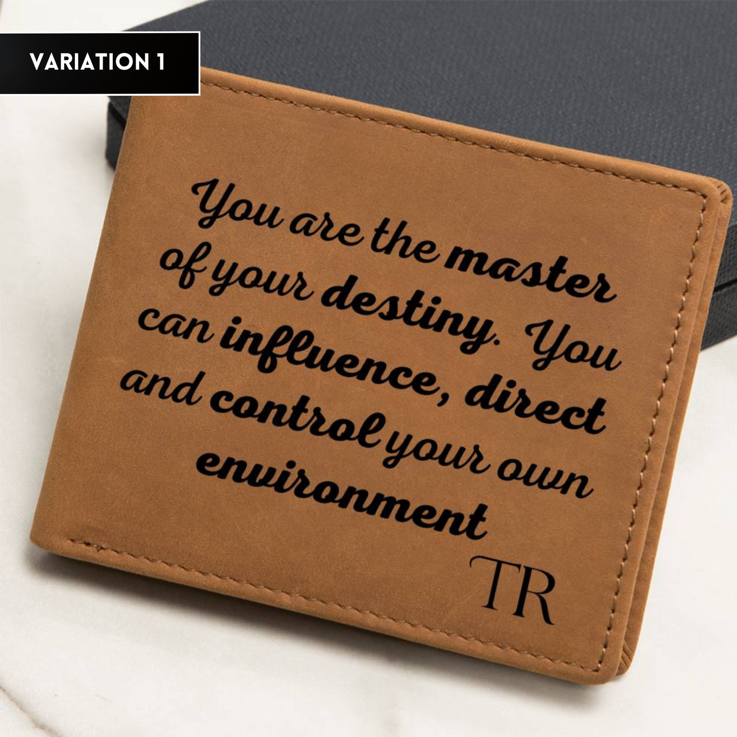 [Almost Sold Out] Personalized You Are The Master Of Your Destiny - Gender Neutral Leather Wallet