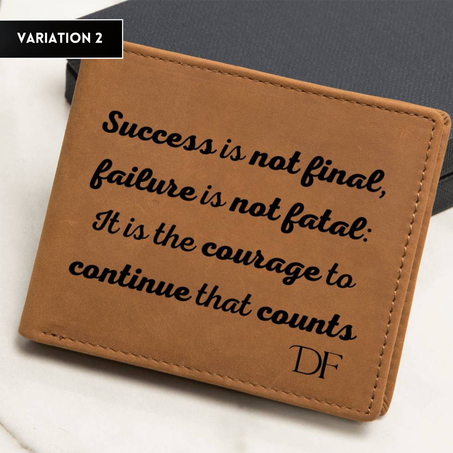 [Almost Sold Out] Personalized You Must Do What Others Don't - Gender Neutral Leather Wallet