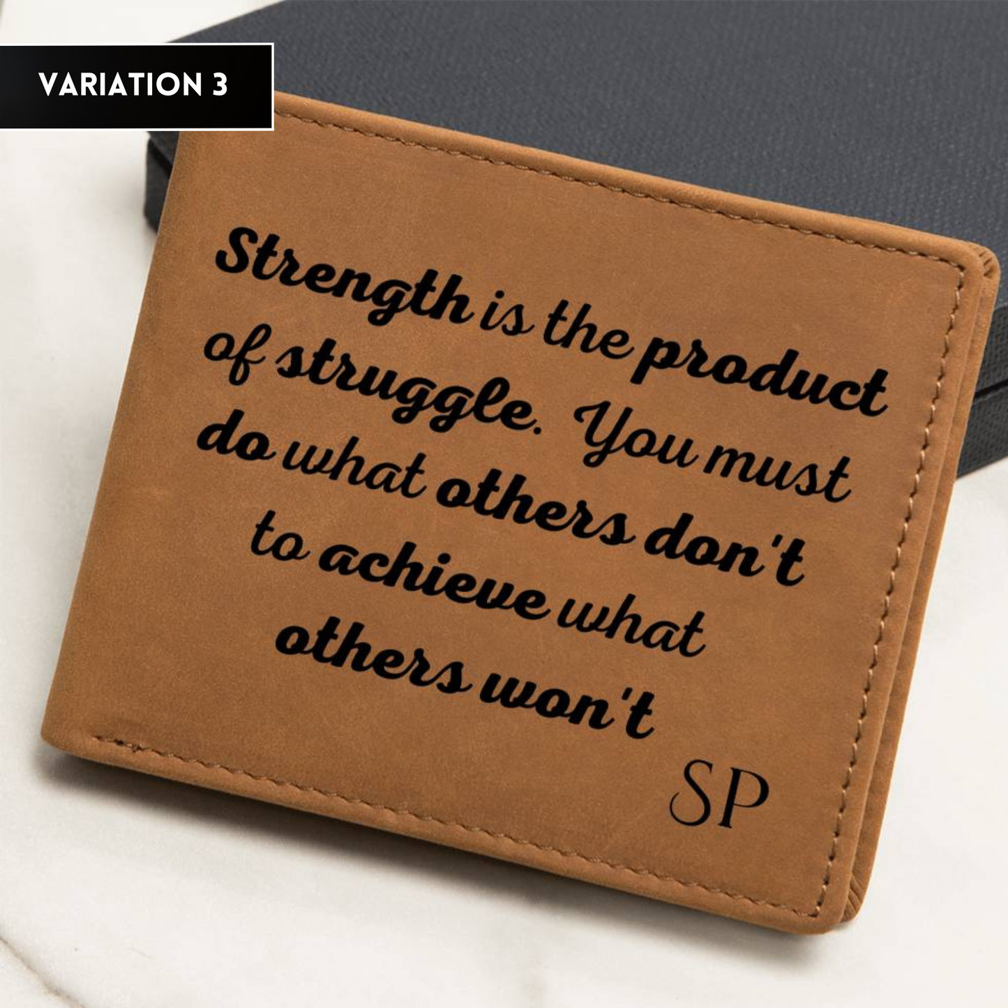 [Almost Sold Out] Personalized You Must Do What Others Don't - Gender Neutral Leather Wallet