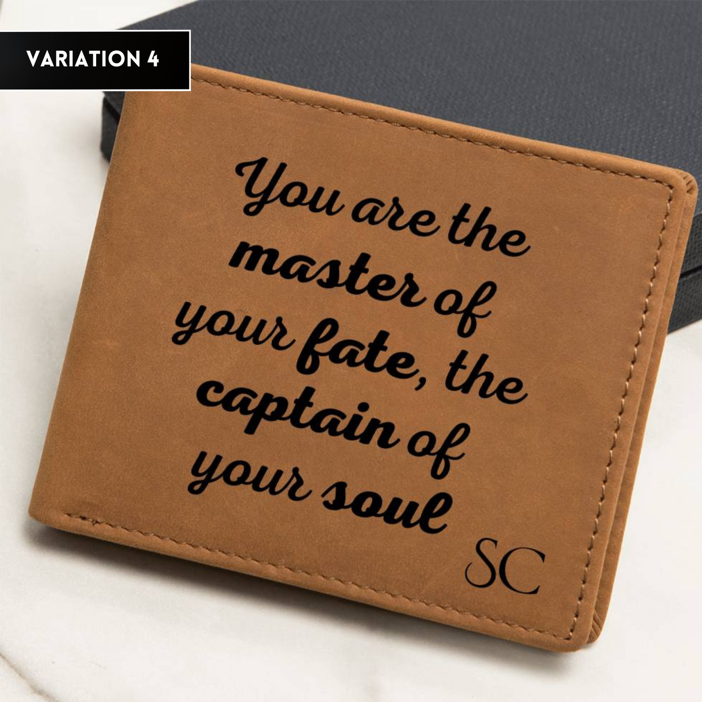 [Almost Sold Out] Personalized You Must Do What Others Don't - Gender Neutral Leather Wallet