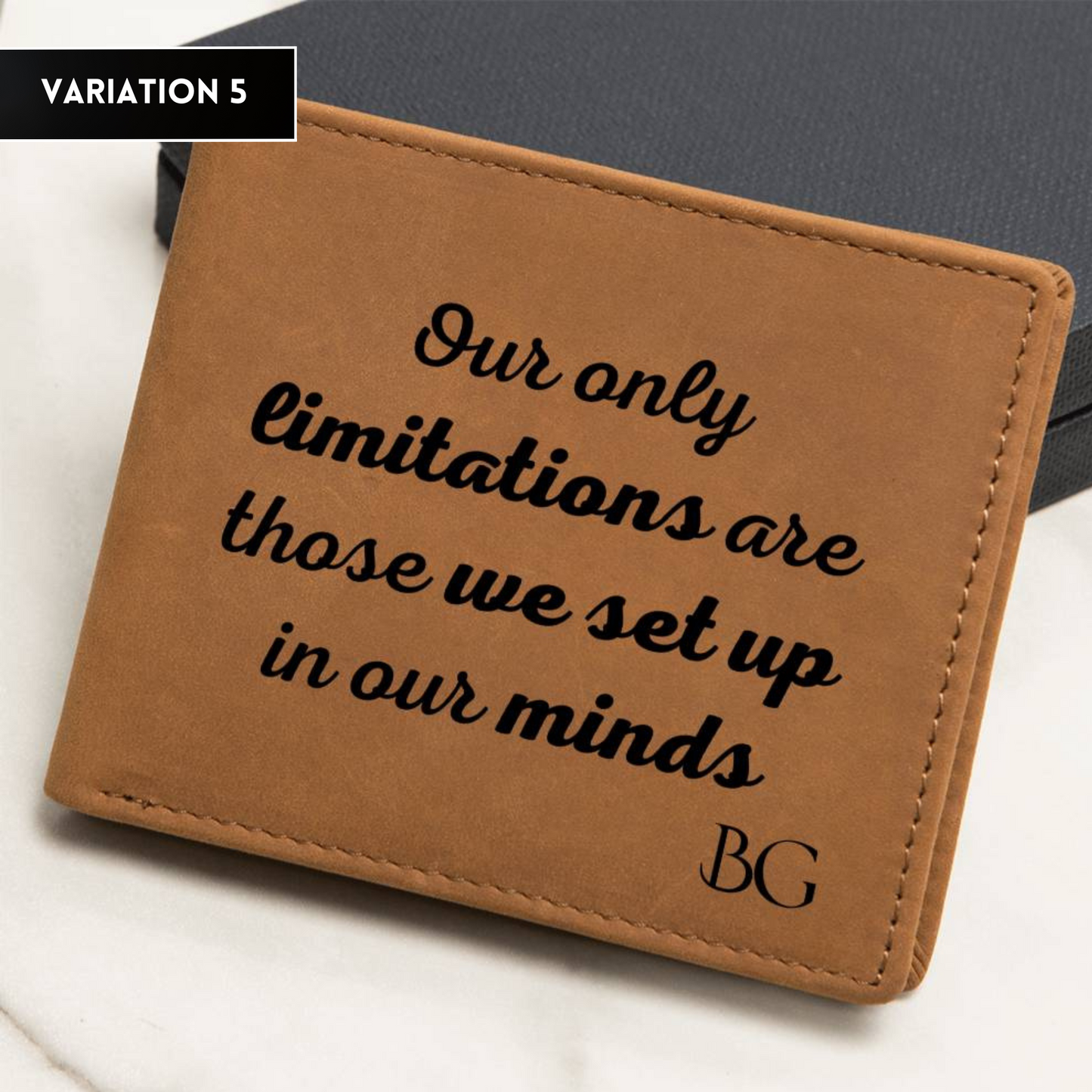 [Almost Sold Out] Personalized You Must Do What Others Don't - Gender Neutral Leather Wallet