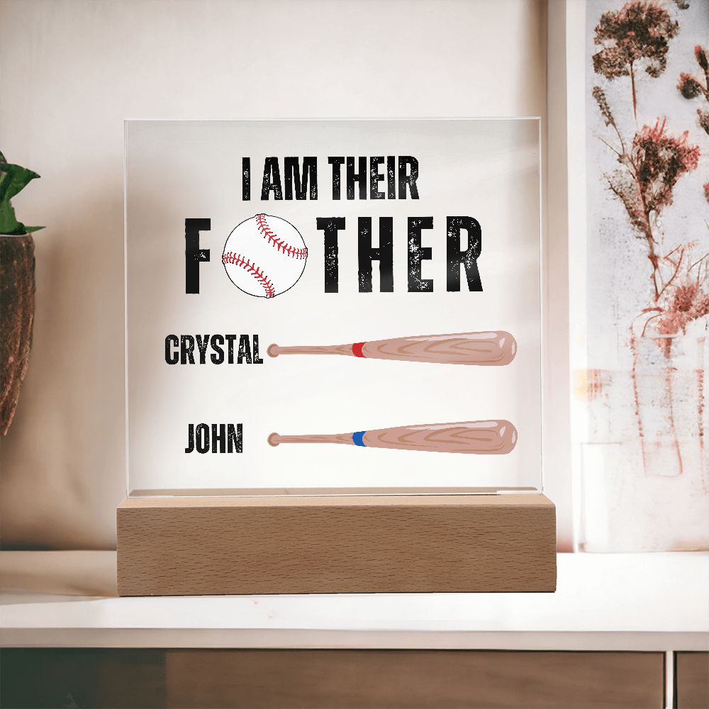 [Almost Sold Out] Personalized I Am Their Father - Baseball Acrylic Plaque
