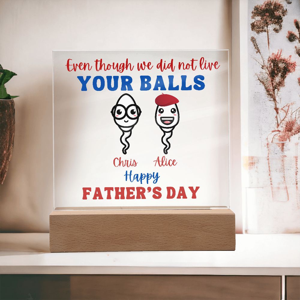 [Almost Sold Out] Bonus Dad / Step Dad Personalized Father's Day Acrylic Plaque