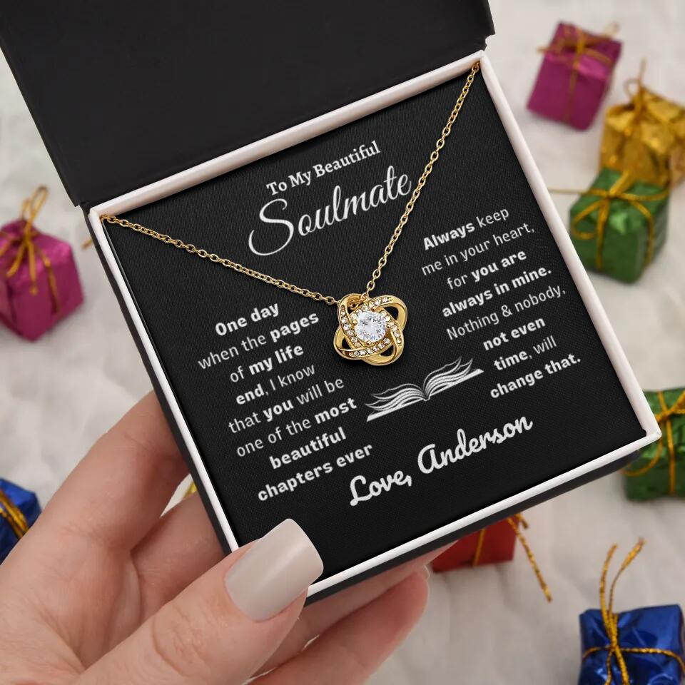 [ALMOST SOLD OUT] TO MY SOULMATE - PERSONALIZED LOVE KNOT NECKLACE