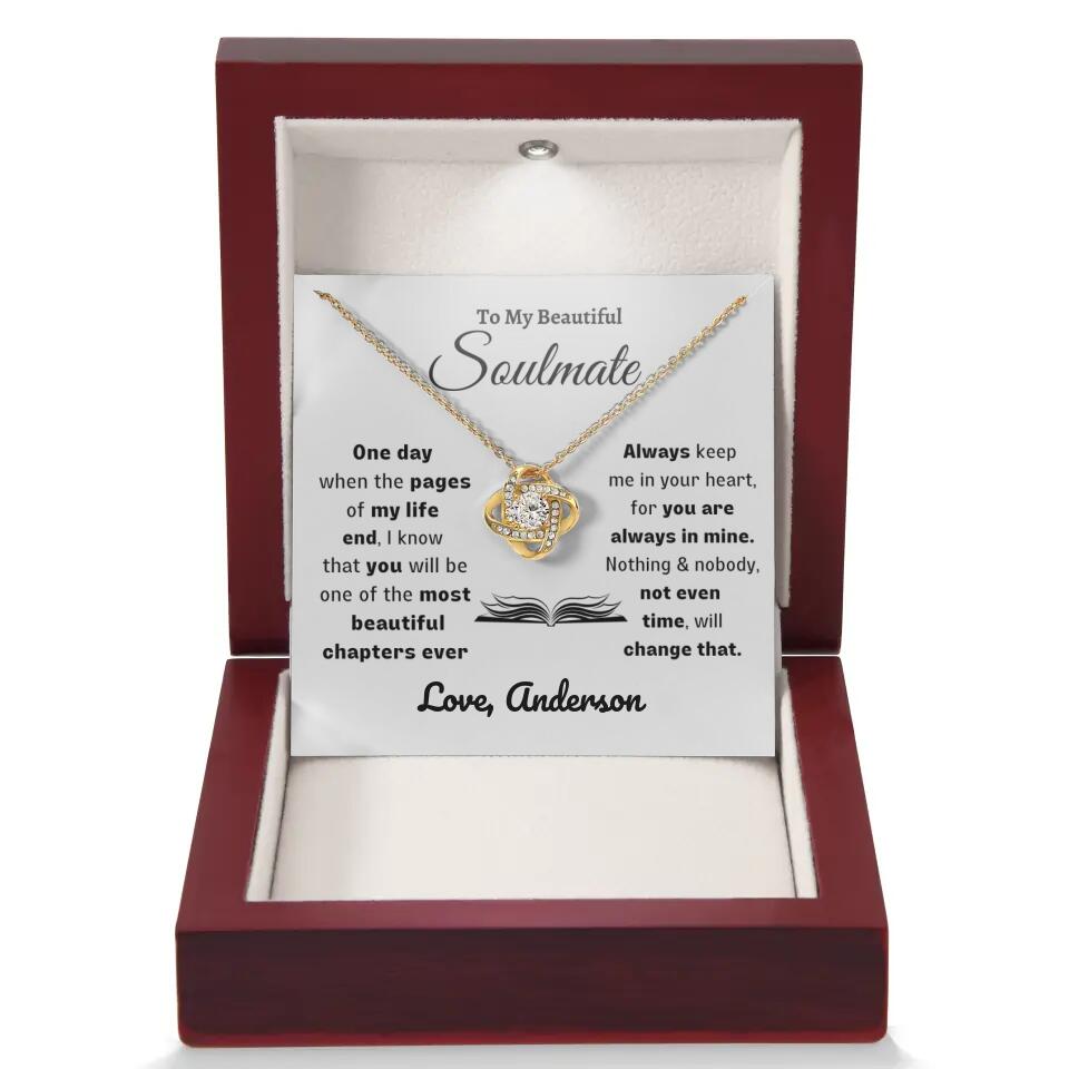 [ALMOST SOLD OUT] TO MY SOULMATE - PERSONALIZED LOVE KNOT NECKLACE