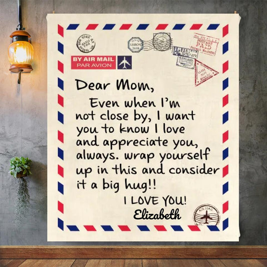 [ALMOST SOLD OUT} - TO MY MOM - I LOVE YOU PERSONALIZED BLANKET