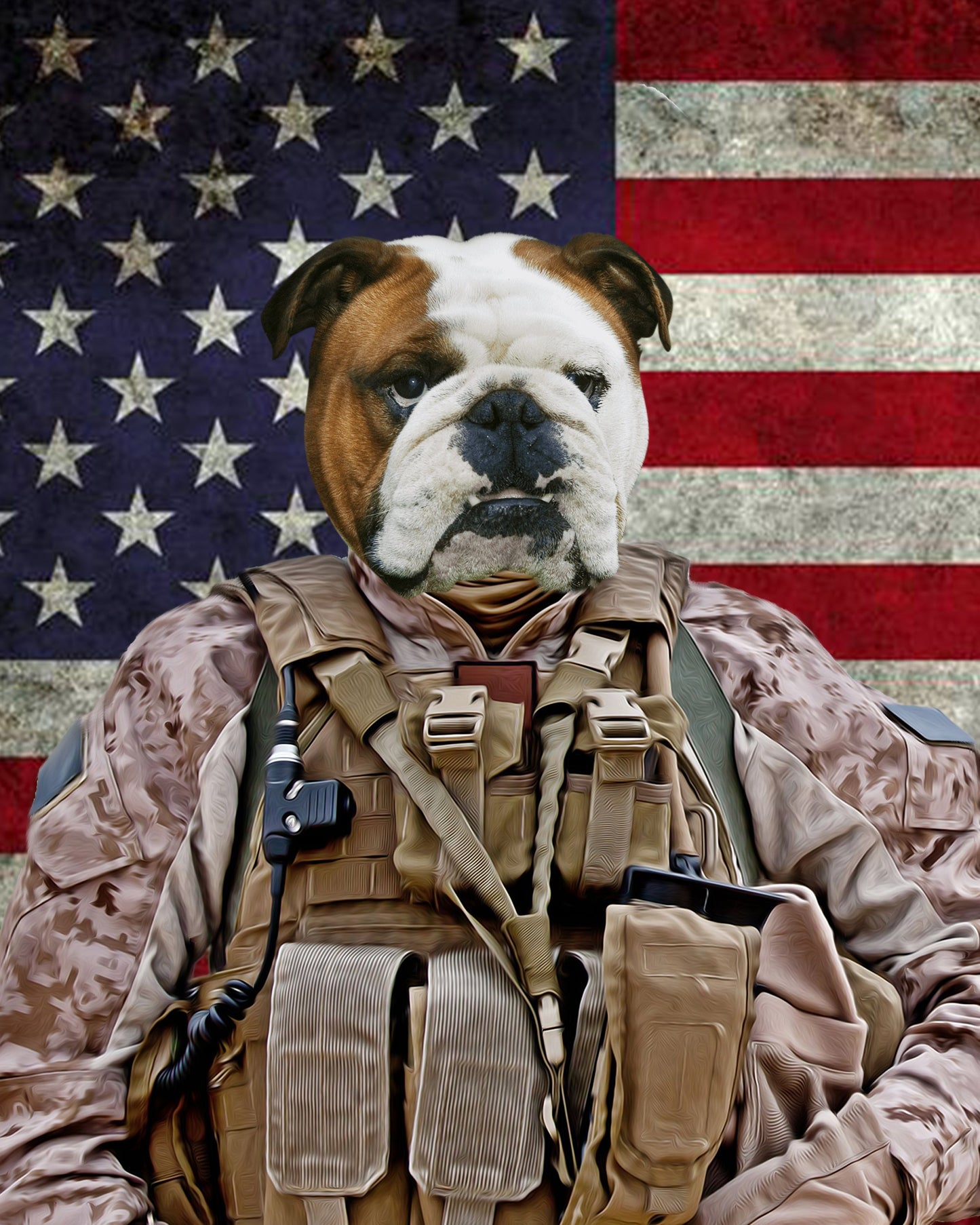SEE YOUR BELOVED DOG PROTECT YOUR BORDERS ON CANVAS