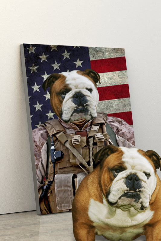 SEE YOUR BELOVED DOG PROTECT YOUR BORDERS ON CANVAS
