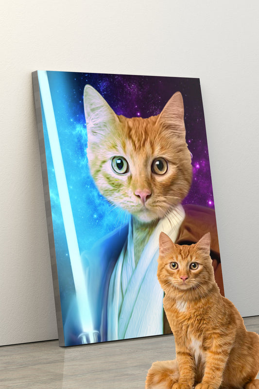 SEE YOUR BELOVED CAT PROTECTING YOU WITH A LIGHT SABER