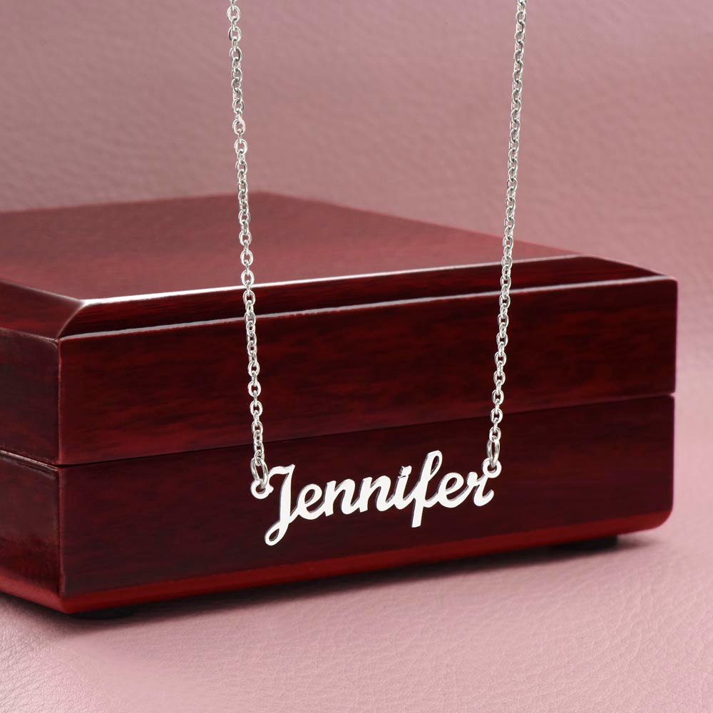 [50% OFF, GET YOURS TODAY] JUST FOR HER NAME NECKLACE ❤️ I MADE & SHIPS FROM THE USA