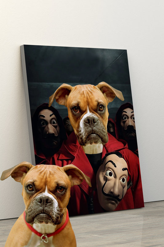 SEE YOUR BELOVED DOG BE PART OF THE HEIST ON CANVAS