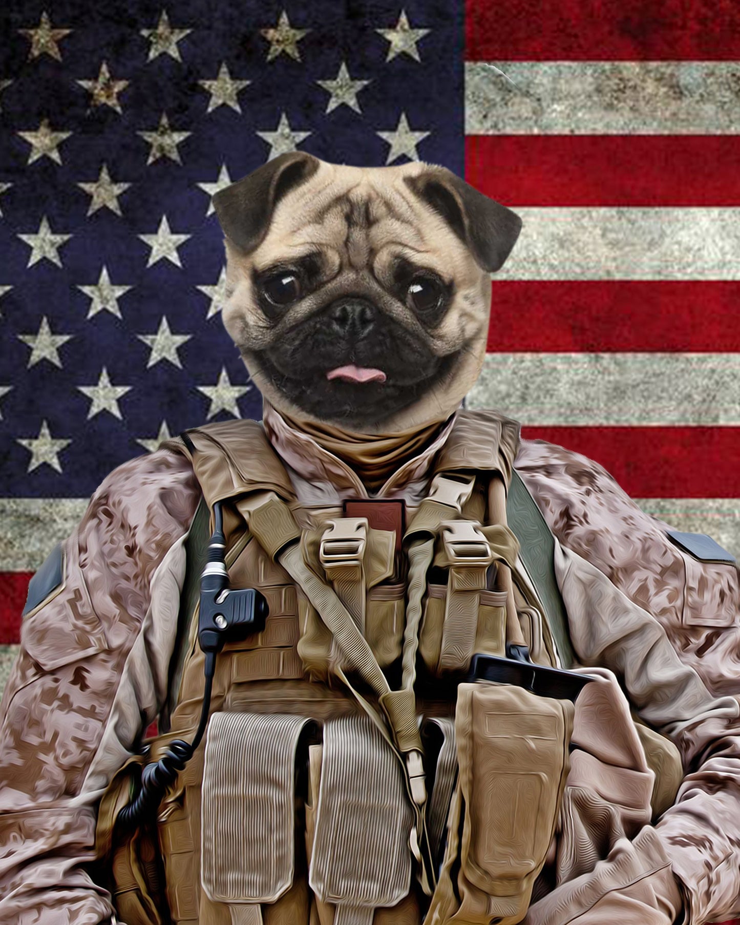 SEE YOUR BELOVED DOG PROTECT YOUR BORDERS ON CANVAS